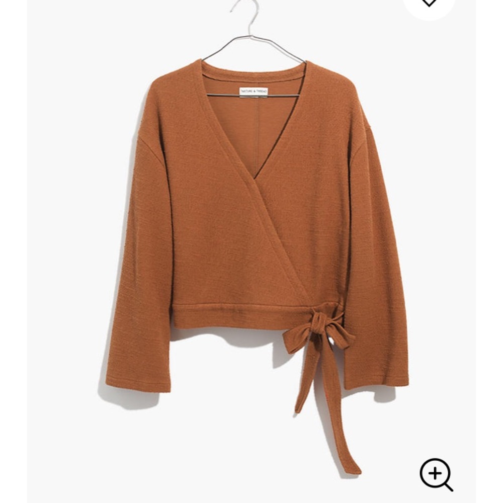 Madewell Texture and Thread Wrap top